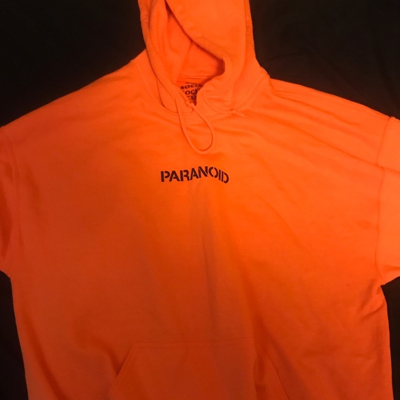 paranoid orange hoodie